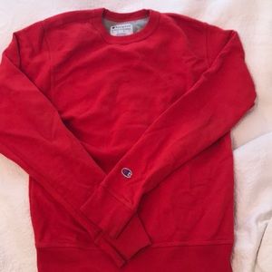 Red champion crewneck
